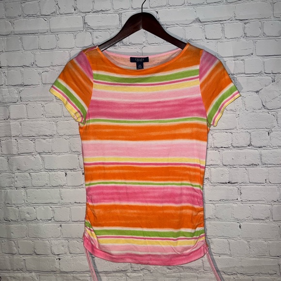 Chaps Orange, Pink & Green Shirt size XS - Picture 2 of 5